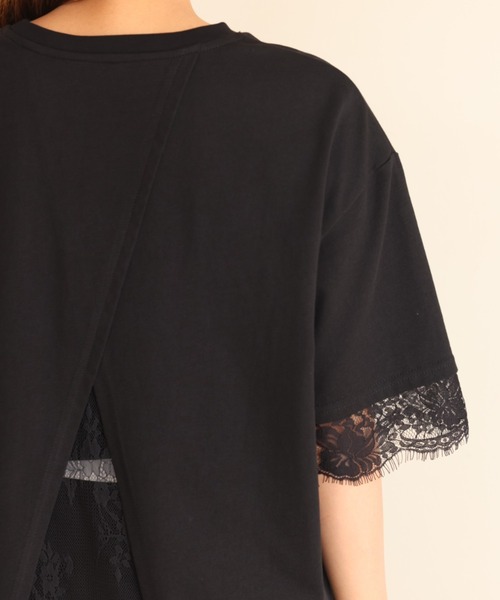 BIRTHDAY BASH(バースデイバッシュ)の「ELSIE LACE LAYERED TOPS(ELSIEレースレイヤードトップス)(Tシャツ/カットソー・レディース・ホワイト/ピンク・FREE)」の13枚目の写真