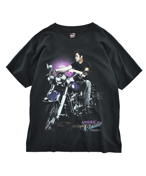 FRUIT OF THE LOOM(フルーツオブザルーム)の「【USED】90’s Elvis Presley “AMERICAN Classic” バンド Tシャツ USA製(Tシャツ/カットソー・メンズ・ブラック・MEDIUM)」の1枚目の写真