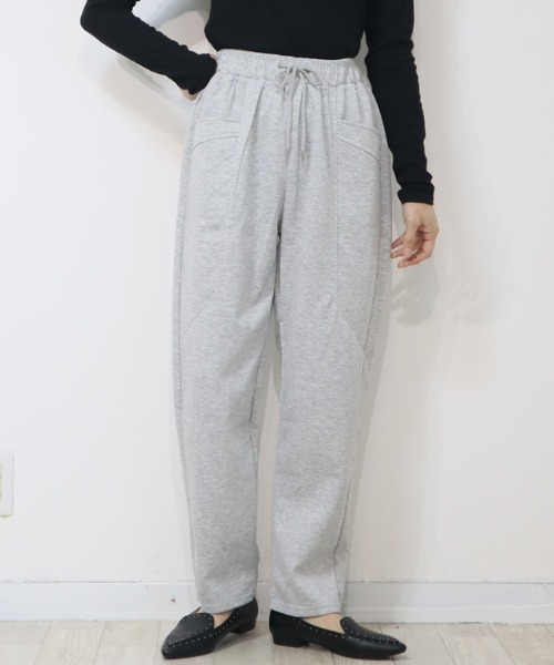 DISKEEN SURE(ディスキーンシュアー)の「今期空前の大ヒット!樽型フォルムが可愛いバレルレッグパンツ!ジャージタッチパンツ(その他パンツ・レディース・ブラック/グレー/チャコール・FREE)」の6枚目の写真
