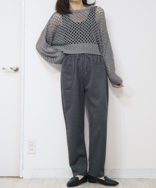DISKEEN SURE(ディスキーンシュアー)の「今期空前の大ヒット!樽型フォルムが可愛いバレルレッグパンツ!ジャージタッチパンツ(その他パンツ・レディース・ブラック/グレー/チャコール・FREE)」の12枚目の写真