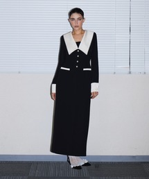 コントラストカラードレス / CONTRAST COLLAR DRESS