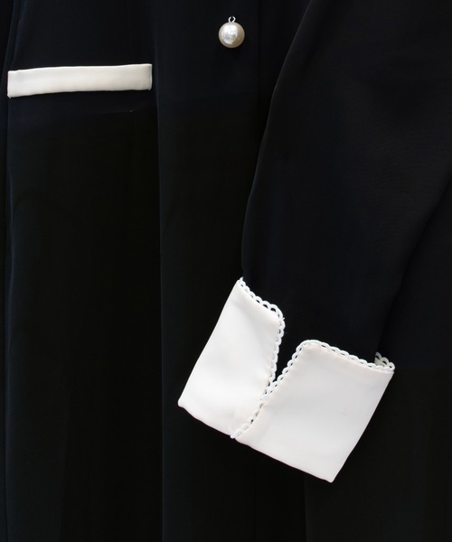 ANDRESD（アンドレスド）の「コントラストカラードレス / CONTRAST COLLAR DRESS（ドレス・レディース・ブラック・S/M/L）」の17枚目の写真