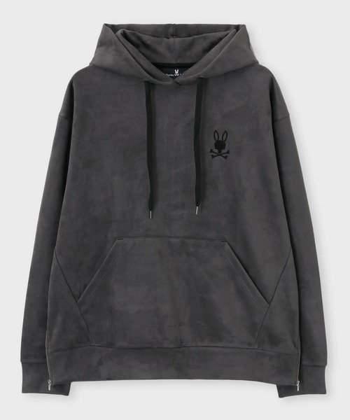 Psycho Bunny（サイコバニー）の「[WEB限定]フェイクスエード サイドZIPフーディー（パーカー・メンズ・ブルーグレー/チャコールグレー・X-LARGE/LARGE/MEDIUM/SMALL）」の6枚目の写真