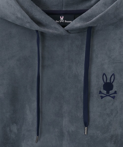 Psycho Bunny（サイコバニー）の「[WEB限定]フェイクスエード サイドZIPフーディー（パーカー・メンズ・ブルーグレー/チャコールグレー・X-LARGE/LARGE/MEDIUM/SMALL）」の13枚目の写真