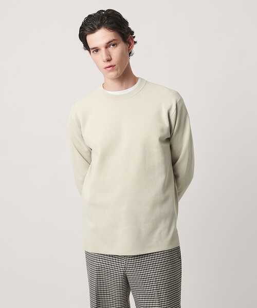 UNITED ARROWS(ユナイテッドアローズ)の「フォーシーズンズ ミラノリブ クルーネック ニット(ニット/セーター・メンズ・オレンジ/ナチュラル/ブラック・M/L/XL/S)」の3枚目の写真