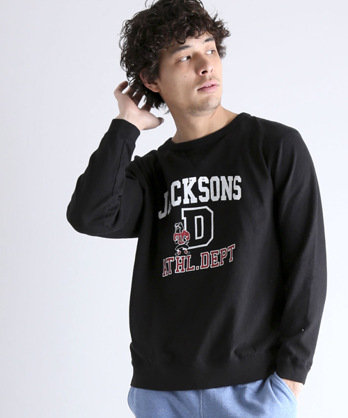 Denime（ドゥニーム）の「【FRUIT OF THE LOOM】プリントクルーネックロンT-JACKSONS-（Tシャツ/カットソー・メンズ・ホワイト/ブラック/グレー・LARGE/MEDIUM）」の13枚目の写真