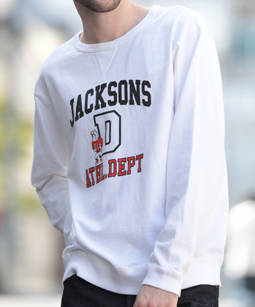 Denime（ドゥニーム）の「【FRUIT OF THE LOOM】プリントクルーネックロンT-JACKSONS-（Tシャツ/カットソー・メンズ・ホワイト/ブラック/グレー・LARGE/MEDIUM）」の20枚目の写真