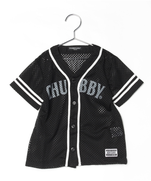 CHUBBYGANG(チャビーギャング)の「メッシュ地 ベースボール半袖シャツ(シャツ/ブラウス・キッズ・イエロー/ブラック/ホワイト・130/110/100/120/90)」の3枚目の写真