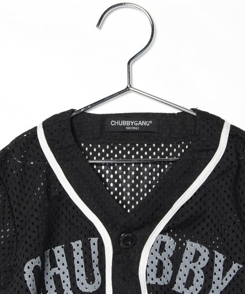 CHUBBYGANG(チャビーギャング)の「メッシュ地 ベースボール半袖シャツ(シャツ/ブラウス・キッズ・イエロー/ブラック/ホワイト・130/110/100/120/90)」の5枚目の写真