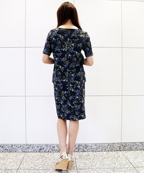 N.（N. Natural Beauty Basic）（エヌエヌナチュラルビューティーベーシック）の「トロピカルフラワープリントスカート（スカート・レディース・ホワイト/ネイビー・MEDIUM/SMALL）」の14枚目の写真