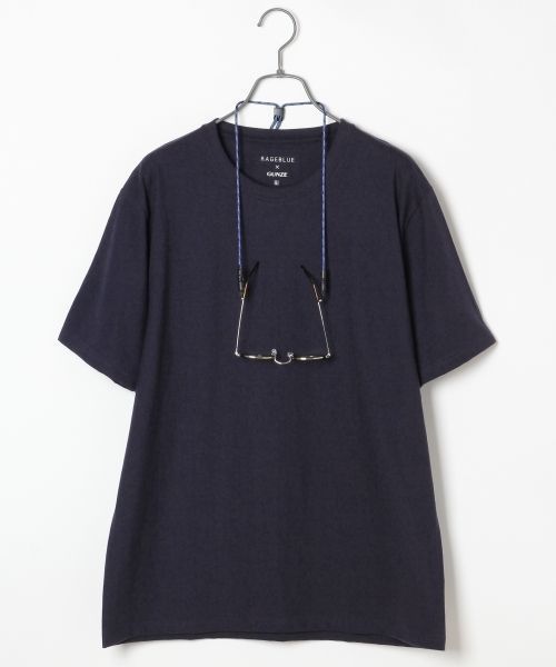 RAGEBLUE(レイジブルー)の「【GUNZE/グンゼ】別注クルーネックTシャツ/727226(Tシャツ/カットソー・メンズ・ホワイト/オリーブ/ネイビー・LARGE/SMALL/MEDIUM)」の1枚目の写真