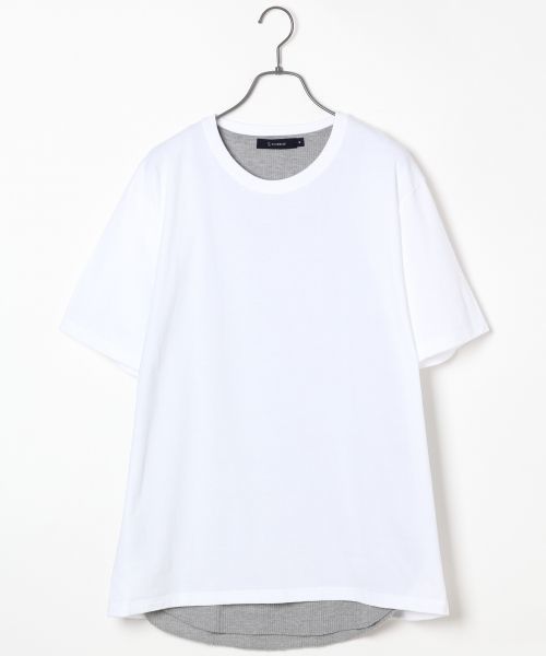 RAGEBLUE(レイジブルー)の「【GUNZE/グンゼ】別注クルーネックTシャツ/727226(Tシャツ/カットソー・メンズ・ホワイト/オリーブ/ネイビー・LARGE/SMALL/MEDIUM)」の2枚目の写真