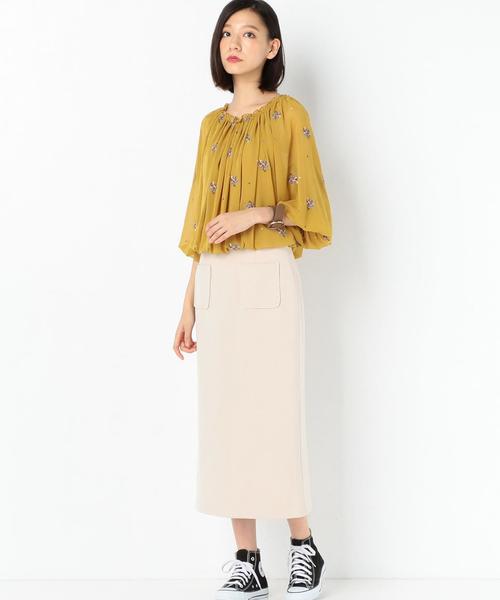 Another Edition（アナザーエディション）の「小花刺繍シフォンギャザーブラウス/AEBFCｺﾊﾞﾅEMBｼﾌｫﾝｷﾞｬｻﾞｰBL◆（シャツ/ブラウス・レディース・ブラウン/マスタード・FREE）」の11枚目の写真