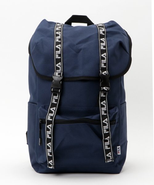 FILA（フィラ）の「【FILA】ロゴテープフラップデイパック（バックパック/リュック・メンズ・ホワイト/ブラック/ネイビー・FREE）」の3枚目の写真