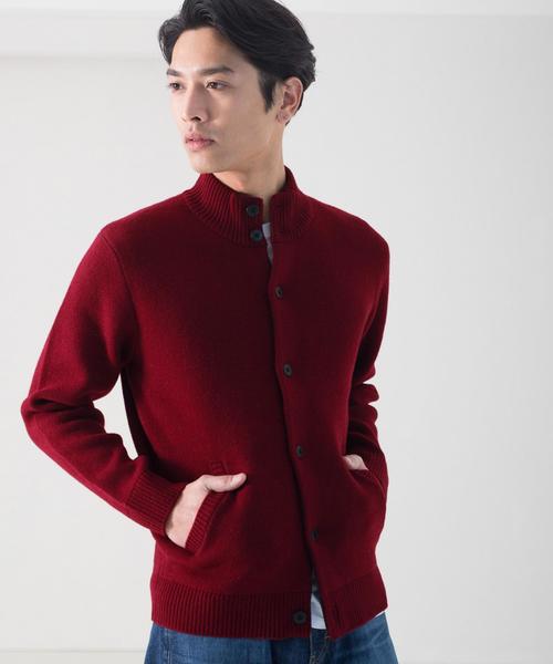 green label relaxing（グリーンレーベルリラクシング）の「KC LAMB/NY W/F R/N カーディガン◆（カーディガン/ボレロ・メンズ・グレー/ワインレッド/ネイビー・LARGE/MEDIUM/SMALL/X-LARGE）」の3枚目の写真