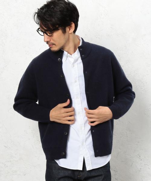 green label relaxing（グリーンレーベルリラクシング）の「KC LAMB/NY W/F R/N カーディガン◆（カーディガン/ボレロ・メンズ・グレー/ワインレッド/ネイビー・LARGE/MEDIUM/SMALL/X-LARGE）」の6枚目の写真