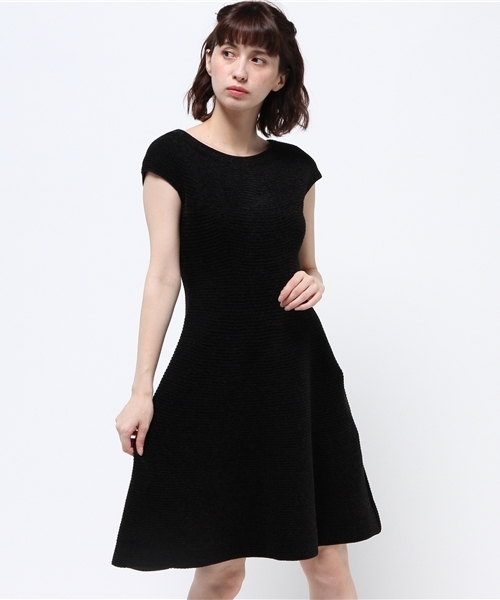 Anayi アナイ の モールヤーンフレアワンピース ワンピース Wear Anayi アナイ の モールヤーンフレアワンピース ワンピース Wear