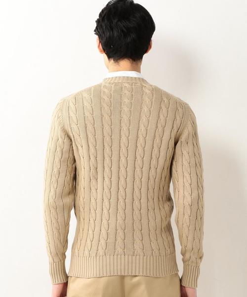 WILLIAM LOCKIE カシミアケーブルクルー WILLIAM LOCKIE（ウィリアム