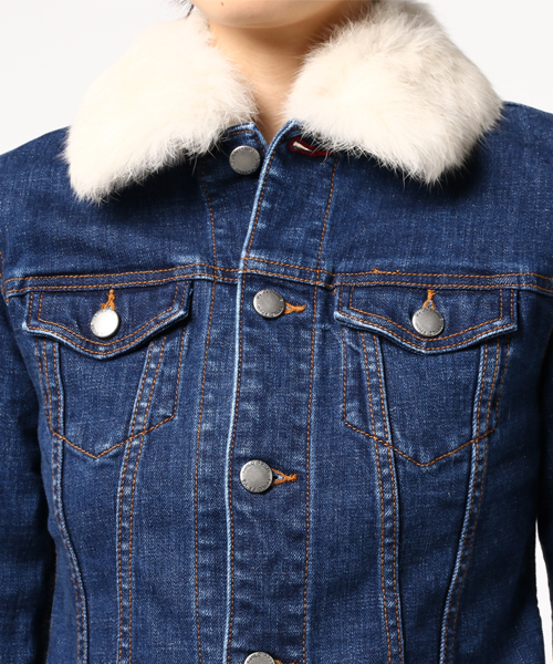 GUILD PRIME(ギルドプライム)の「【GUILD PRIME】WOMENS ファーコンビGジャン(デニムジャケット・レディース・ロイヤルブルー・36/34)」の6枚目の写真