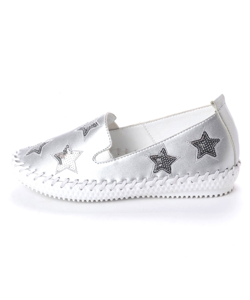 neue marche(ノイエマルシェ)の「スターモチーフスリッポンシューズ/829K(スリッポン・レディース・シルバー/ホワイト/ゴールド/ネイビー/イエロー・23.5cm/23cm/24.5cm/24cm/22.5cm)」の8枚目の写真