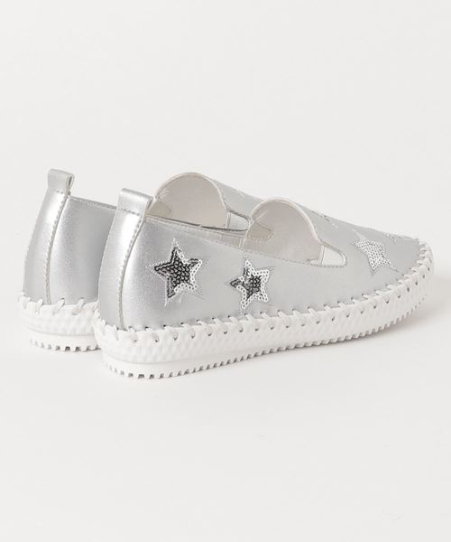 neue marche(ノイエマルシェ)の「スターモチーフスリッポンシューズ/829K(スリッポン・レディース・シルバー/ホワイト/ゴールド/ネイビー/イエロー・23.5cm/23cm/24.5cm/24cm/22.5cm)」の10枚目の写真