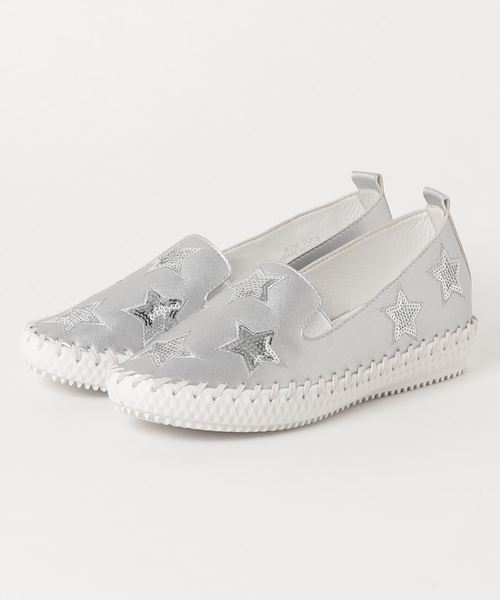 neue marche(ノイエマルシェ)の「スターモチーフスリッポンシューズ/829K(スリッポン・レディース・シルバー/ホワイト/ゴールド/ネイビー/イエロー・23.5cm/23cm/24.5cm/24cm/22.5cm)」の9枚目の写真