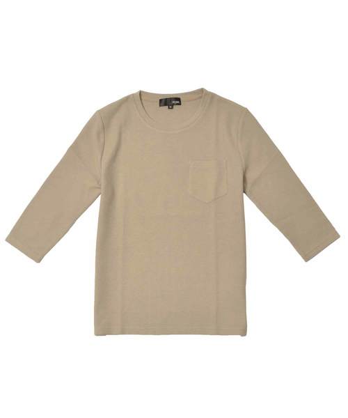 メンズ7分袖ポケットワッフルTシャツ（Tシャツ/カットソー）｜MinoriTY