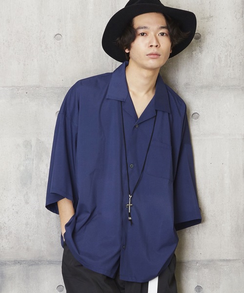 MEMENTISM(メメントイズム)の「ルーズビッグシルエットベーシックオープンカラーシャツ ユニセックス(シャツ/ブラウス・メンズ・ブラック/ネイビー/ピンク/ラベンダー/ワイン/チャコール/ベージュ/グレー/グリーン/グリーン系/パープル系/ベージュ系/ピンク系/ブラック系/ブラウン系/ダークグリーン系/グレー系/ライトグリーン系/ネイビー系・FREE)」の13枚目の写真