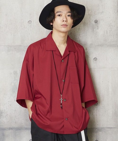 MEMENTISM(メメントイズム)の「ルーズビッグシルエットベーシックオープンカラーシャツ ユニセックス(シャツ/ブラウス・メンズ・ブラック/ネイビー/ピンク/ラベンダー/ワイン/チャコール/ベージュ/グレー/グリーン/グリーン系/パープル系/ベージュ系/ピンク系/ブラック系/ブラウン系/ダークグリーン系/グレー系/ライトグリーン系/ネイビー系・FREE)」の19枚目の写真