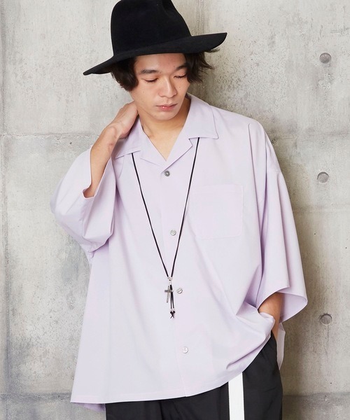 MEMENTISM(メメントイズム)の「ルーズビッグシルエットベーシックオープンカラーシャツ ユニセックス(シャツ/ブラウス・メンズ・ブラック/ネイビー/ピンク/ラベンダー/ワイン/チャコール/ベージュ/グレー/グリーン/グリーン系/パープル系/ベージュ系/ピンク系/ブラック系/ブラウン系/ダークグリーン系/グレー系/ライトグリーン系/ネイビー系・FREE)」の15枚目の写真