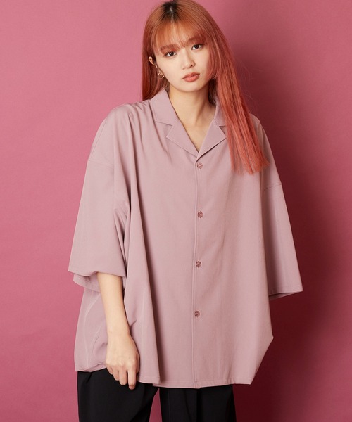 MEMENTISM(メメントイズム)の「ルーズビッグシルエットベーシックオープンカラーシャツ ユニセックス(シャツ/ブラウス・メンズ・ブラック/ネイビー/ピンク/ラベンダー/ワイン/チャコール/ベージュ/グレー/グリーン/グリーン系/パープル系/ベージュ系/ピンク系/ブラック系/ブラウン系/ダークグリーン系/グレー系/ライトグリーン系/ネイビー系・FREE)」の18枚目の写真