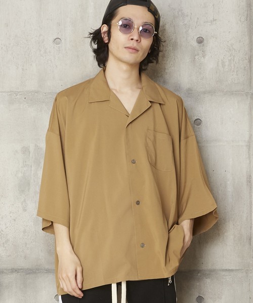 MEMENTISM(メメントイズム)の「ルーズビッグシルエットベーシックオープンカラーシャツ ユニセックス(シャツ/ブラウス・メンズ・ブラック/ネイビー/ピンク/ラベンダー/ワイン/チャコール/ベージュ/グレー/グリーン/グリーン系/パープル系/ベージュ系/ピンク系/ブラック系/ブラウン系/ダークグリーン系/グレー系/ライトグリーン系/ネイビー系・FREE)」の7枚目の写真