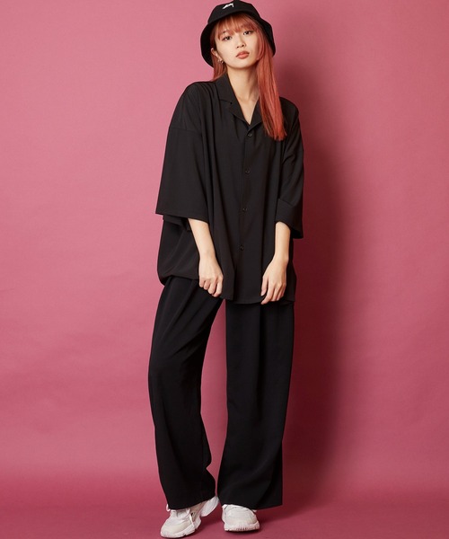 MEMENTISM(メメントイズム)の「ルーズビッグシルエットベーシックオープンカラーシャツ ユニセックス(シャツ/ブラウス・メンズ・ブラック/ネイビー/ピンク/ラベンダー/ワイン/チャコール/ベージュ/グレー/グリーン/グリーン系/パープル系/ベージュ系/ピンク系/ブラック系/ブラウン系/ダークグリーン系/グレー系/ライトグリーン系/ネイビー系・FREE)」の21枚目の写真