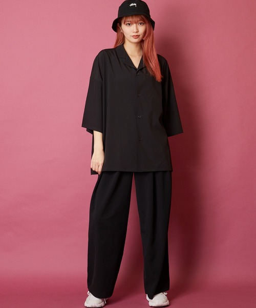 MEMENTISM(メメントイズム)の「ルーズビッグシルエットベーシックオープンカラーシャツ ユニセックス(シャツ/ブラウス・メンズ・ブラック/ネイビー/ピンク/ラベンダー/ワイン/チャコール/ベージュ/グレー/グリーン/グリーン系/パープル系/ベージュ系/ピンク系/ブラック系/ブラウン系/ダークグリーン系/グレー系/ライトグリーン系/ネイビー系・FREE)」の22枚目の写真