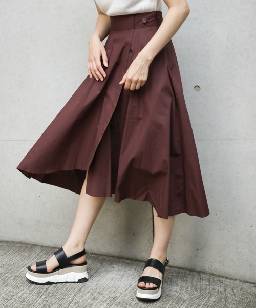 PAGEBOY（ページボーイ）の「タイプライターミディスカート（スカート・レディース・ダークブラウン/ネイビー/ラベンダー/ライトベージュ・FREE）」の20枚目の写真