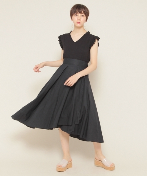 PAGEBOY（ページボーイ）の「タイプライターミディスカート（スカート・レディース・ダークブラウン/ネイビー/ラベンダー/ライトベージュ・FREE）」の19枚目の写真