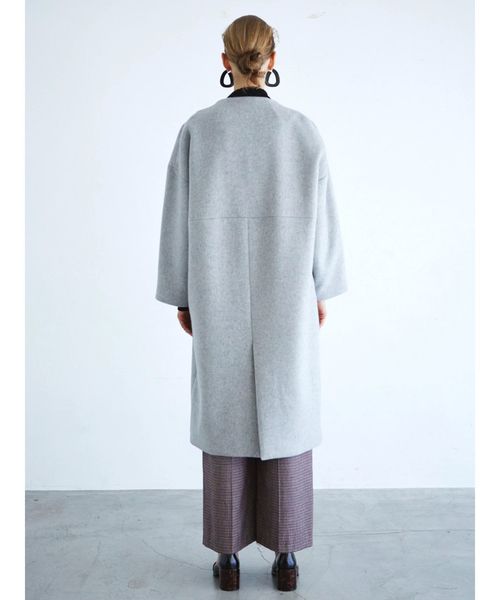 セール】ラウンドネックコクーンコート（チェスターコート