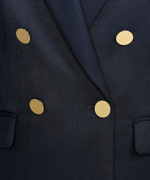 極美品★ビューティー&ユース 紺ブレ 金ボタン トリコチン ダブル4釦ジャケット BEAUTY&YOUTH UNITED ARROWS（ビューティーアンドユース