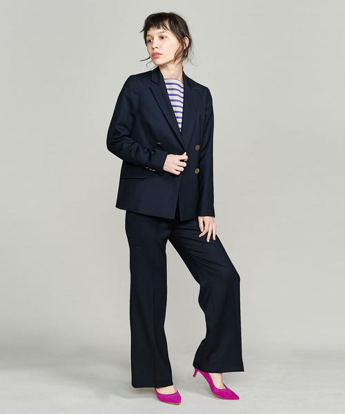 美品✨ビューティー&ユース 金ボタン トリコチン ダブル4釦ジャケットキャメル BEAUTY&YOUTH UNITED ARROWS（ビューティーアンドユース