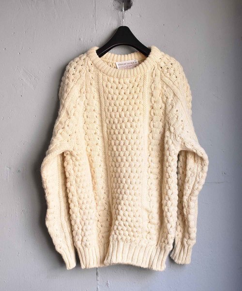 最終お値下げ】porte vintage ヴィンテージ アランニット 古着