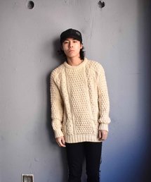 【最終お値下げ】porte vintage ヴィンテージ　アランニット　古着 アランニット セーター ネップ | Monique vintagestore 古着の