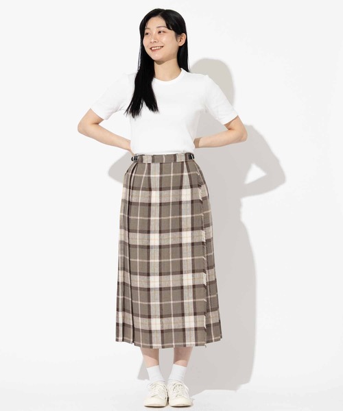 O'NEIL of DUBLIN（オニールオブダブリン）の「O'Neil of Dublin リネンキルトスカート ロング 80cm（スカート・レディース・レッド/ライトブラウン/ホワイト×グレー/ブラック/グリーン/グレー/グリーン系その他/ブルー系その他/チェック/ブラック×ブルー/グレイッシュベージュ/ネイビー/ブラック×ホワイト/ホワイト×カーキブラウン/ホワイト×グリーン/レモンイエロー/オレンジ/イエロー/レッド系その他/ピンク/ホワイト×レッド/ライトピンク/ライトインディゴブルー/ホワイト×ブルー/ターコイズブルー/ブルー/ベージュ/ホワイト/ブルーグリーン/ライトオレンジ系/スカイブルー/ベビーピンク/グレー系その他/インディゴブルー/マスタード/パープル/ベージュ系その他/イエロー系その他/ブルー系その他2/ブラウン系/ブラウン系1/ライトグレー・10/12/8/14/4/6）」の15枚目の写真