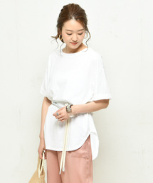 DouDou | 綿シルクビッグTシャツ(Tシャツ/カットソー)