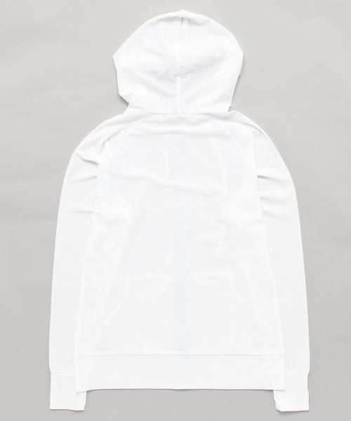 minius（ミニウス）の「レディースラッシュガード/ 長袖 / パーカー/ 水着 / UPF50+（ラッシュガード・レディース・ホワイト×グリーン・M-L/L-XL）」の2枚目の写真