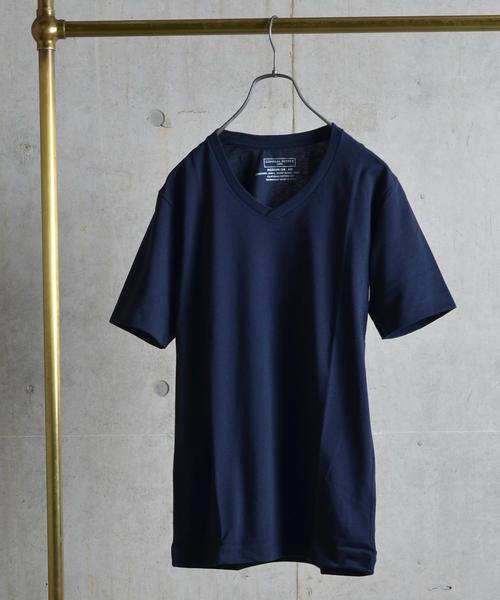 SHIPS JET BLUE(シップスジェットブルー)の「SHIPS GENERAL SUPPLY: カリフォルニアコットン VネックTシャツ■(Tシャツ/カットソー・メンズ・ブルー/ホワイト/ナチュラル/ライトブルー/ネイビー/グレー/ブラック/ワイン/サックスブルー/ピンク/クリーム/ブラウン/グレイッシュブルー・X-LARGE/LARGE/MEDIUM/SMALL)」の8枚目の写真