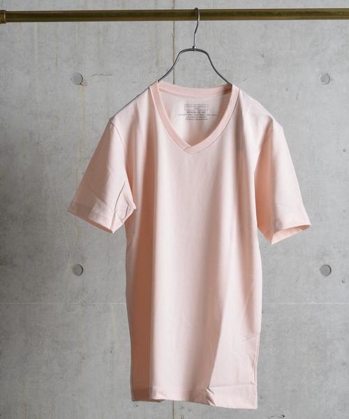 SHIPS JET BLUE(シップスジェットブルー)の「SHIPS GENERAL SUPPLY: カリフォルニアコットン VネックTシャツ■(Tシャツ/カットソー・メンズ・ブルー/ホワイト/ナチュラル/ライトブルー/ネイビー/グレー/ブラック/ワイン/サックスブルー/ピンク/クリーム/ブラウン/グレイッシュブルー・X-LARGE/LARGE/MEDIUM/SMALL)」の12枚目の写真