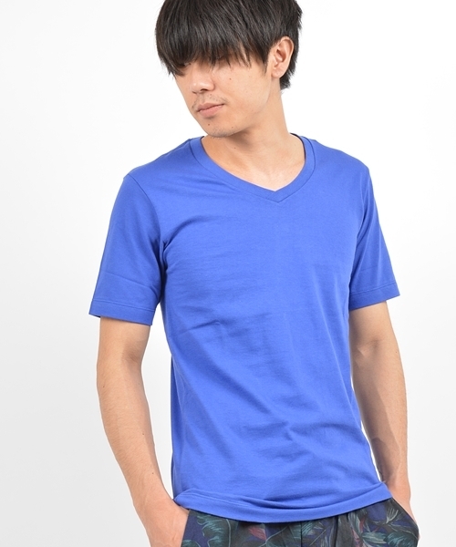 SHIPS JET BLUE(シップスジェットブルー)の「SHIPS GENERAL SUPPLY: カリフォルニアコットン VネックTシャツ■(Tシャツ/カットソー・メンズ・ブルー/ホワイト/ナチュラル/ライトブルー/ネイビー/グレー/ブラック/ワイン/サックスブルー/ピンク/クリーム/ブラウン/グレイッシュブルー・X-LARGE/LARGE/MEDIUM/SMALL)」の10枚目の写真