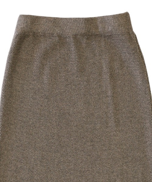 select MOCA（セレクトモカ）の「ニュアンスタイトフレアニットスカート(ウエストゴムミモレ丈ニットスカート)（スカート・レディース・ブラック/ブラウン/グレイッシュベージュ・FREE）」の9枚目の写真