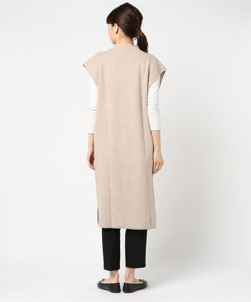 PARKS TOKYO SELECT（パークストウキョウセレクト）の「ｻｲﾄﾞｽﾘｯﾄﾛﾝｸﾞﾆｯﾄ（ニット/セーター・レディース・ブラック/ベージュ/ブラウン・FREE）」の5枚目の写真