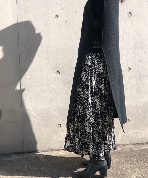 PARKS TOKYO SELECT（パークストウキョウセレクト）の「ｻｲﾄﾞｽﾘｯﾄﾛﾝｸﾞﾆｯﾄ（ニット/セーター・レディース・ブラック/ベージュ/ブラウン・FREE）」の13枚目の写真